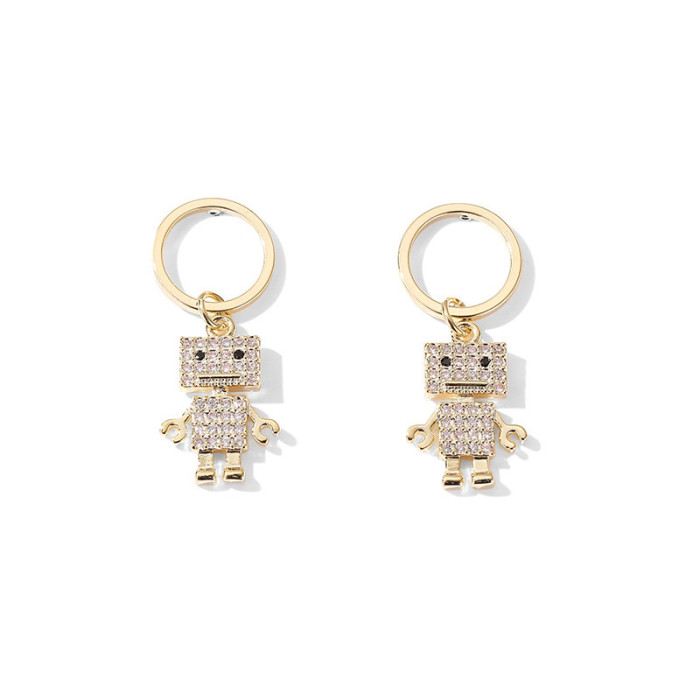 Cartoon Cute Robots Quality Drop Earrings for Girls Women Children Birthday Gift Lovely Jewelry