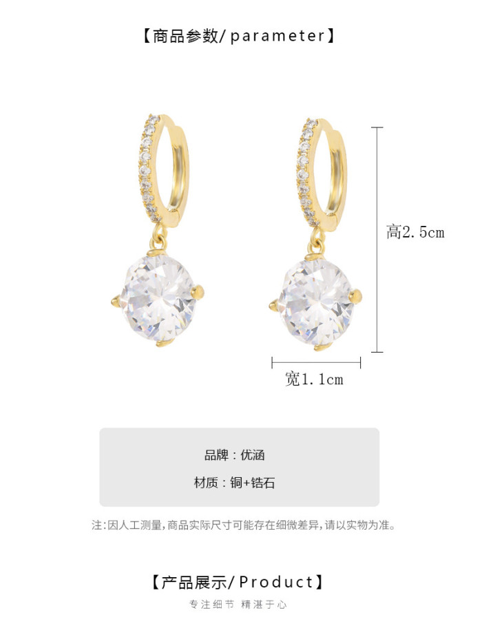 Fashion AAA CZ Hoop Earrings For Women Silver Color Crystal Girl Hoops Jewelry Gift Wholesale