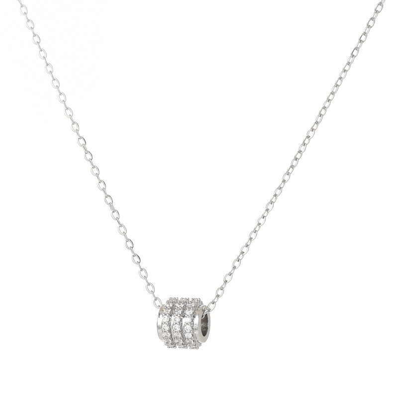 New Simple Diamond Set Zircon Small Waist Necklace Titanium Steel Clavicle Chain Women Men Party Dainty Accessories
