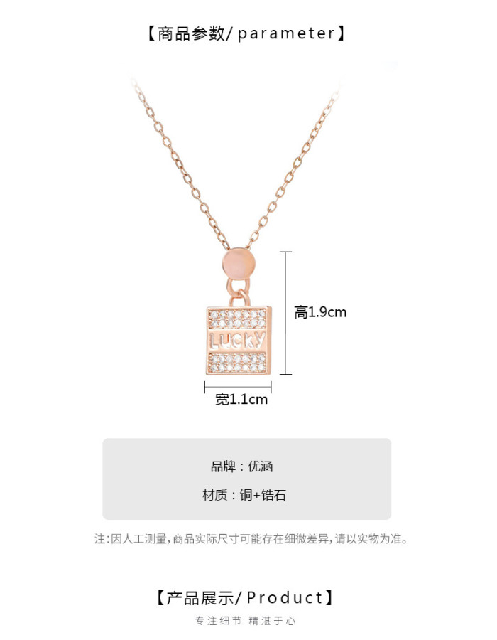 Trendy Gold Color  Stainless Steel Chain Bag Crystal Zircon Pendant Necklace For Women Charm Necklaces Jewelry Party Gift