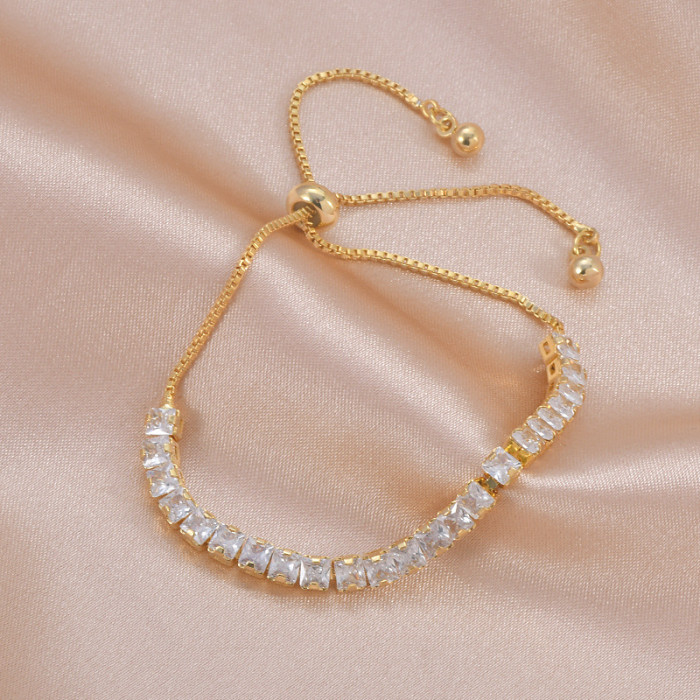 Women's Tennis Bracelet Luxury Zircon Women Wholesale Adjustable Jewelry