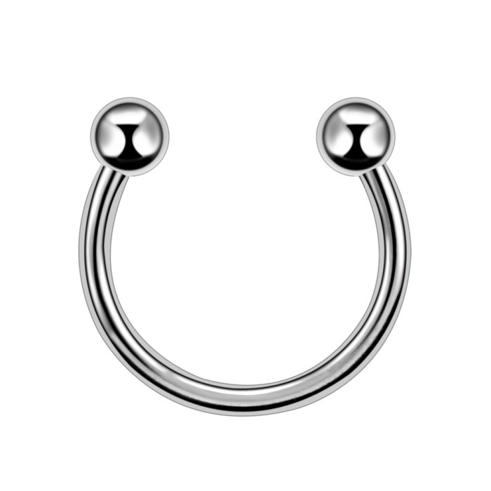 2Pcs/lot Stainless Steel Nose Ring Horseshoe Ring Nose Septum Lip Piercing Helix Ear Piercing For Women Body Piercing Jewelry