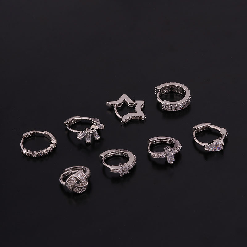 1Piece Fashion Piercing Hoop Stud Earrings for Women 2022 Trendy Jewelry Star Small Earrings Christmas Gift for Women