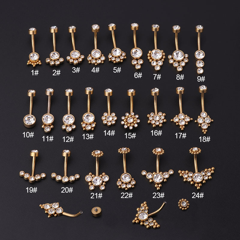 1Piece Fashion Body Jewelry Belly Button for Women Fashion Trend Sexy Belly Button Nails Stainless Steel Piercing Belly Rings