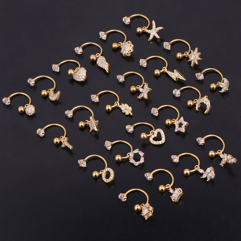 1Piece Stainless Steel Piercing Flower Pendant Earrings Jewelry for Women Trendy Christmas Statement Screw Stud Earring