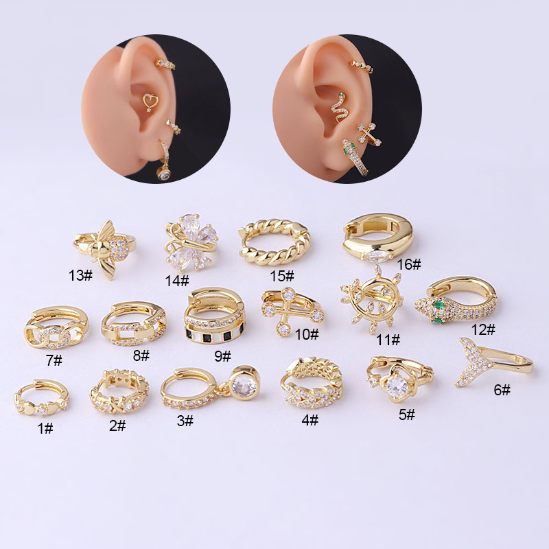1Piece Fashion Gilt Hoop Earrings for Women Earrings  Jewelry Bee Butterfly Little Girl Gifts Piercing Earrings for Teens