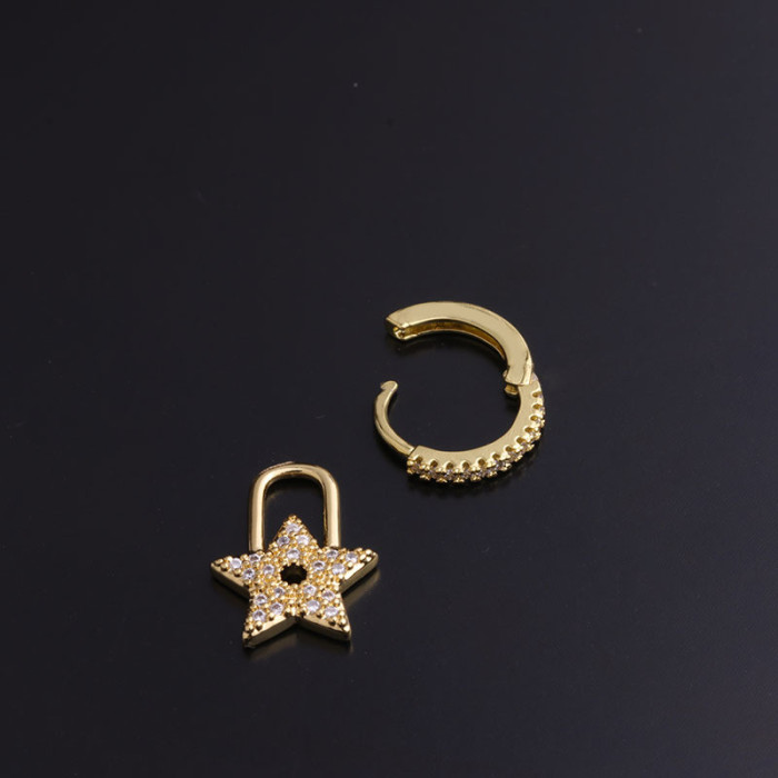 1Piece Vintage Skull Gothic Style Stud Earrings for Women's Earrings Jewelry Ear Cuffs Anime Fish Steel Hook Earrings for Teens