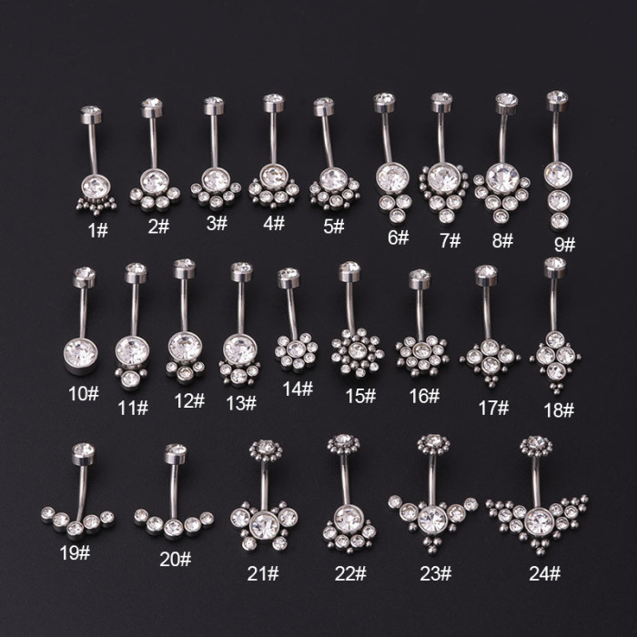 1Piece Fashion Body Jewelry Belly Button for Women Fashion Trend Sexy Belly Button Nails Stainless Steel Piercing Belly Rings