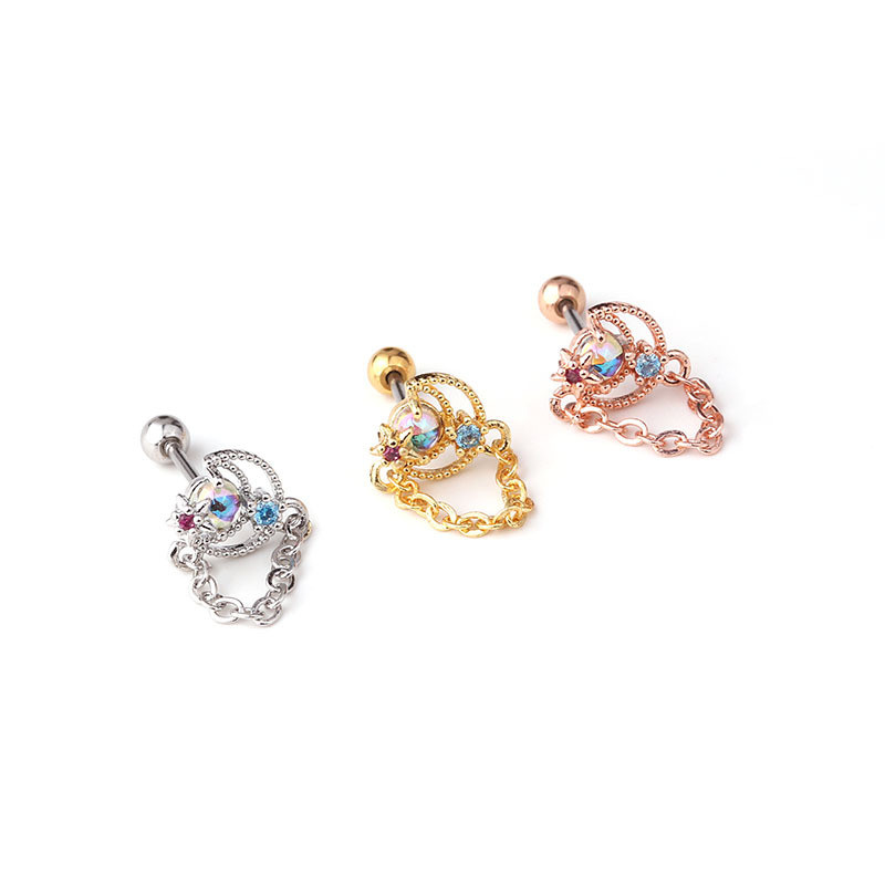 1Piece Diameter 0.8mm Piercing Stud Earrings for Women 2022 Trendy Stainless Steel Cross Snowflake Earring Jewelry Gift