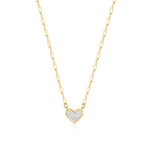 Ornament Wholesale Fashion Simple Heart Clavicle Chain Ins Stainless Steel Necklace for Women
