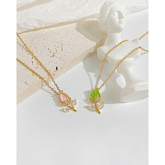 Ornament Wholesale Luxury Inlaid Zircon Jewelry Simple Necklace