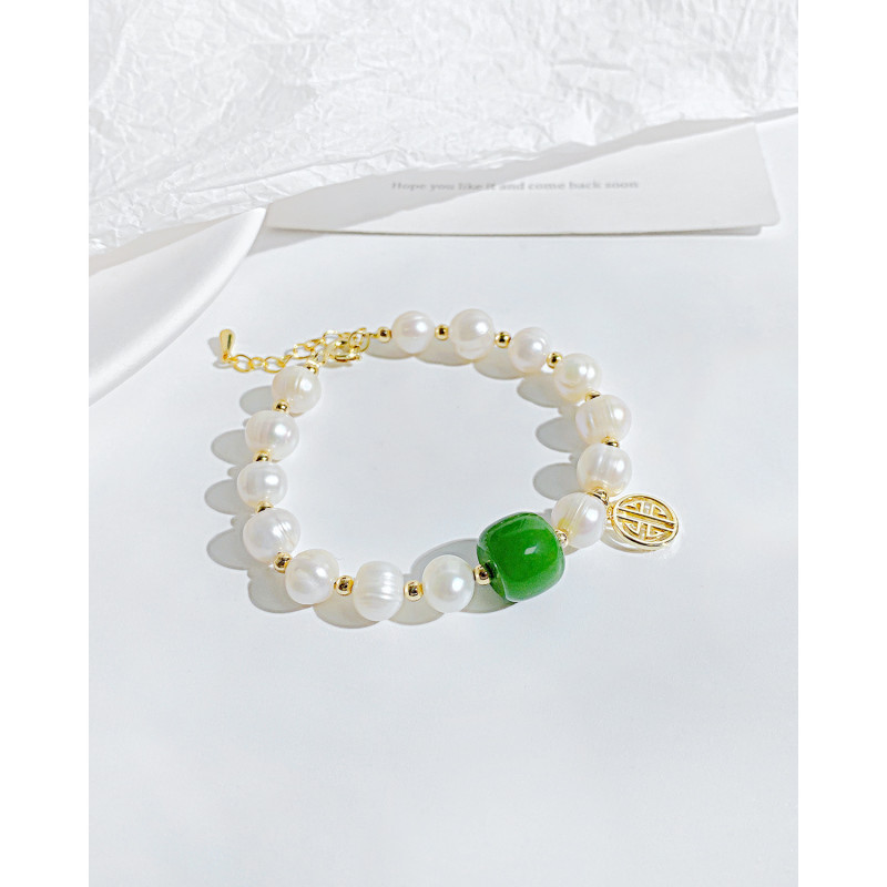 Ornament Wholesale Luxury Design Grandmother Beads Bracelet Brand Natural Freshwater Pearl Bracelet for Women