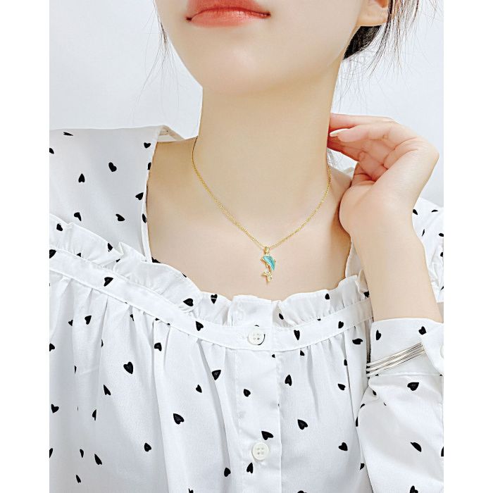 Ornament Summer Little Dolphin Clavicle Chain Simple Fashion Stainless Steel Women's Necklace
