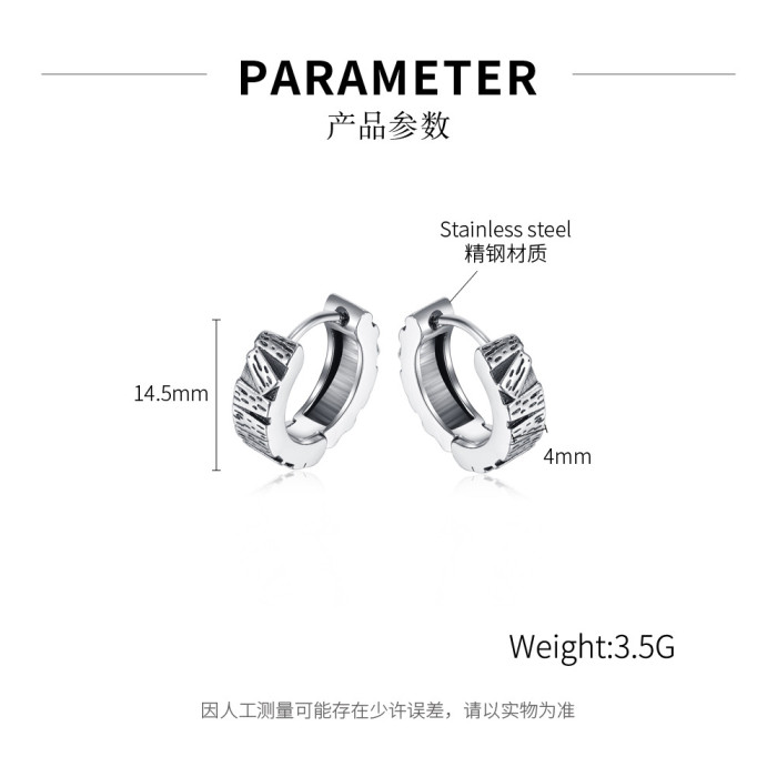 Ornament Fashion Titanium Steel Earring Accessories Simple Fashion Personality Stainless Steel Unisex Ear Ring