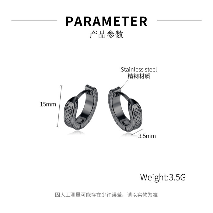 Wholesale Japanese and Korean Style Geometric Simple Ear Clip Fashion Trendy Unique Stainless Steel Men's  Women's Earrings