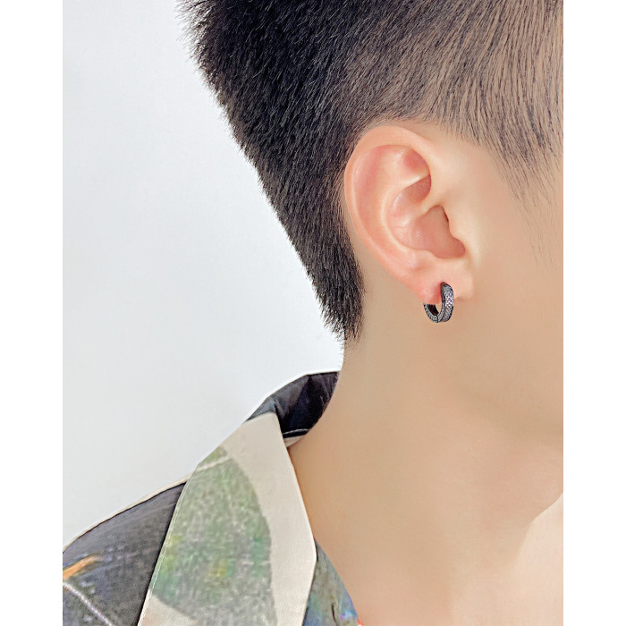 Wholesale Japanese and Korean Style Geometric Simple Ear Clip Fashion Trendy Unique Stainless Steel Men's  Women's Earrings