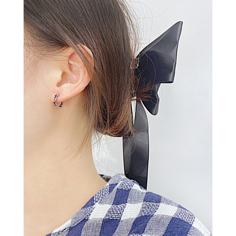 Ornament Fashion Hot Vintage Dripping Five-Pointed Star Ear Ring Street Personality Stainless Steel Trendy Earrings