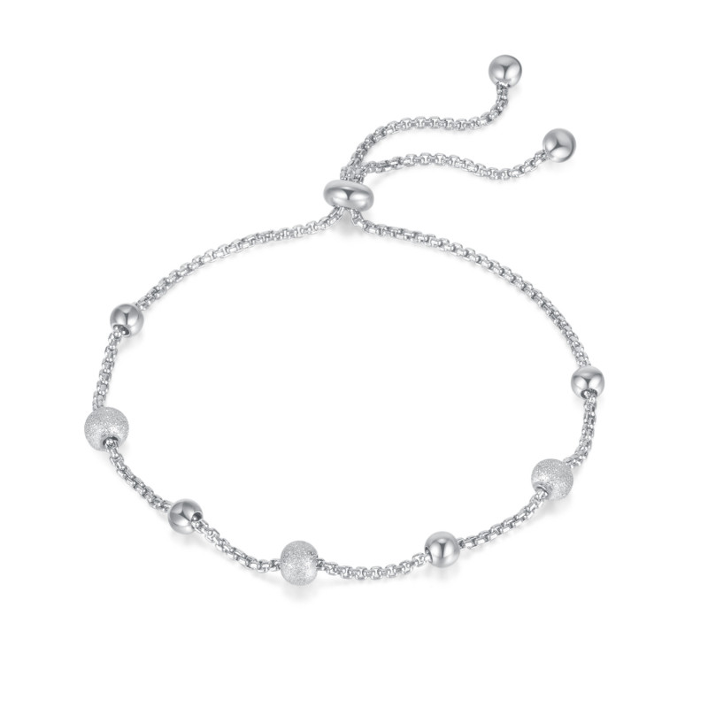 Ornament Wholesale Simple Fashion Titanium Steel Pearl Chain Bracelet Adjustable Beads Women's Bracelet