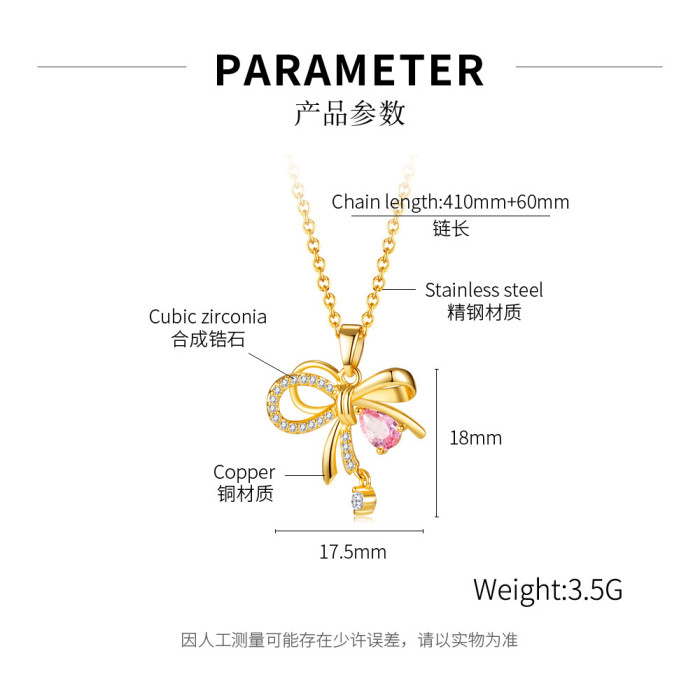 Ornament Wholesale New Bow Jewelry Simple Niche Necklace