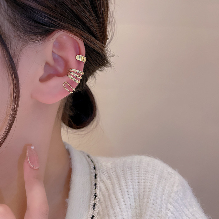 Luxury Minority Simple Non-Pierced Ear Clip Earrings Ins Earrings Women