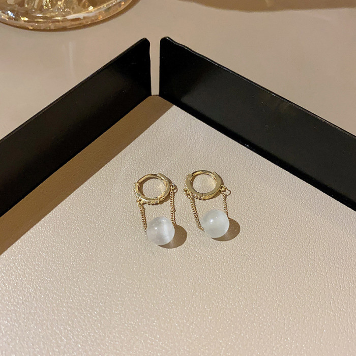 Fashion Flower Opal Earrings Heart Shape Bow Shape Earring High Sense for Women Jewelry Wholesale