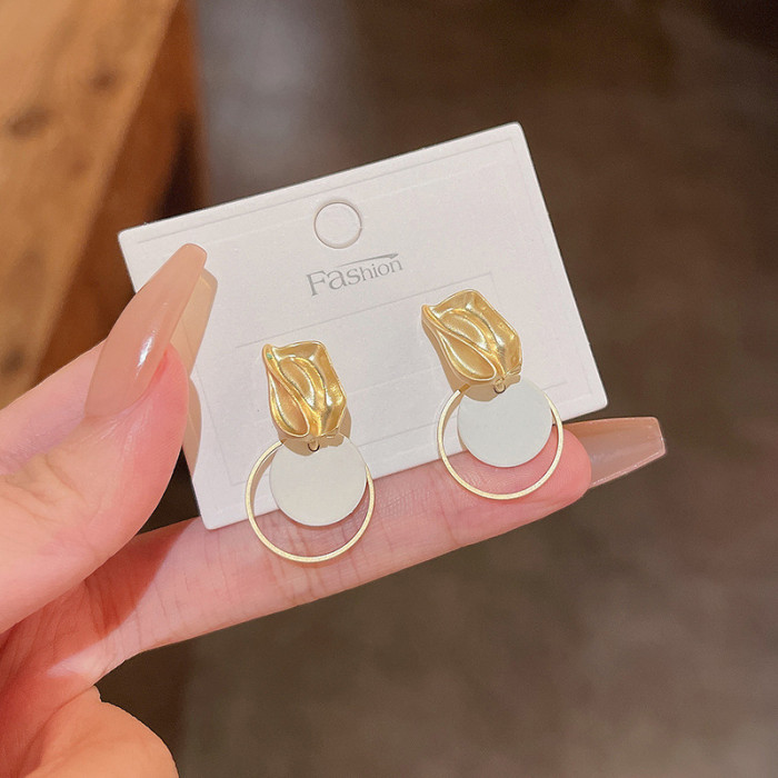 New Korean Statement Earrings for Women Arcylic Geometric Dangle Drop Earring Trend Fashion Jewelry Gifts