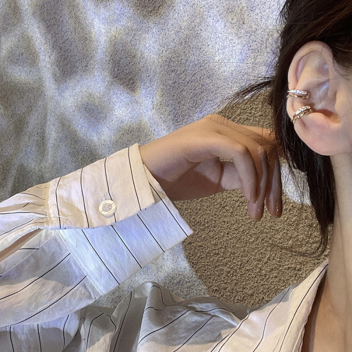 Double Layer Ear Cuff for Women Charming Clip on Earrings Ear Cuff Without Piercing Earrings Jewelry