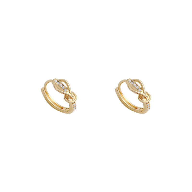 2022 Trendy Metal Hoop Earring for Woman Vintage Knot Circle Korean Statement Earrings Accessories Unique Punk Jewelry