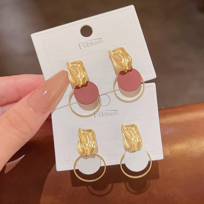 New Korean Statement Earrings for Women Arcylic Geometric Dangle Drop Earring Trend Fashion Jewelry Gifts