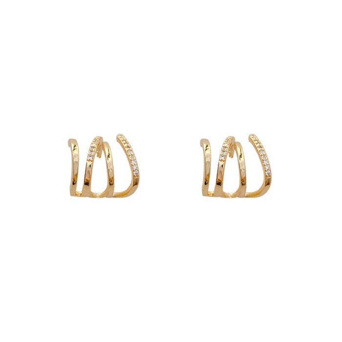 Multilayer Metal Stud Earrings For Womne Wholesale Vintage Geometric C Lovely Mini Earrings Party Jewelry