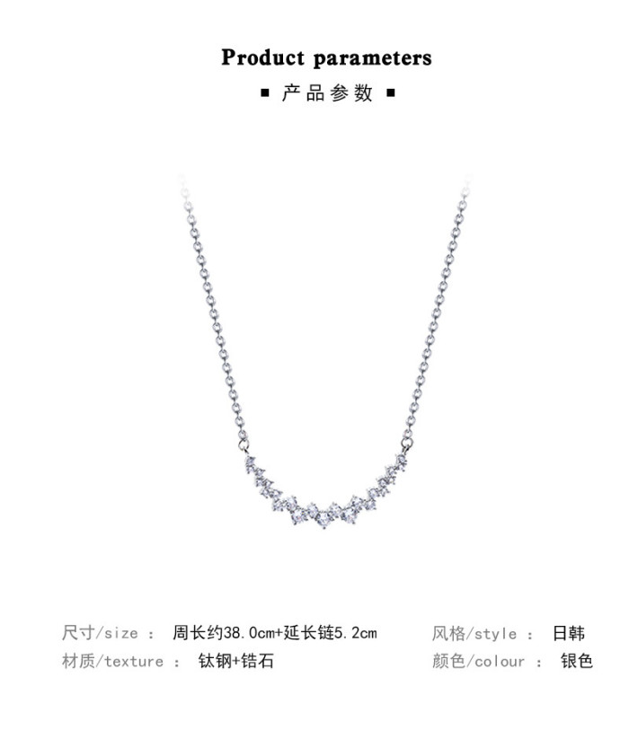 Wholesale 2022 New Fashion Zircon Pendant Necklace For Women Charm Summer Clavicle Chain Wedding Chokers Link Chain Jewelry