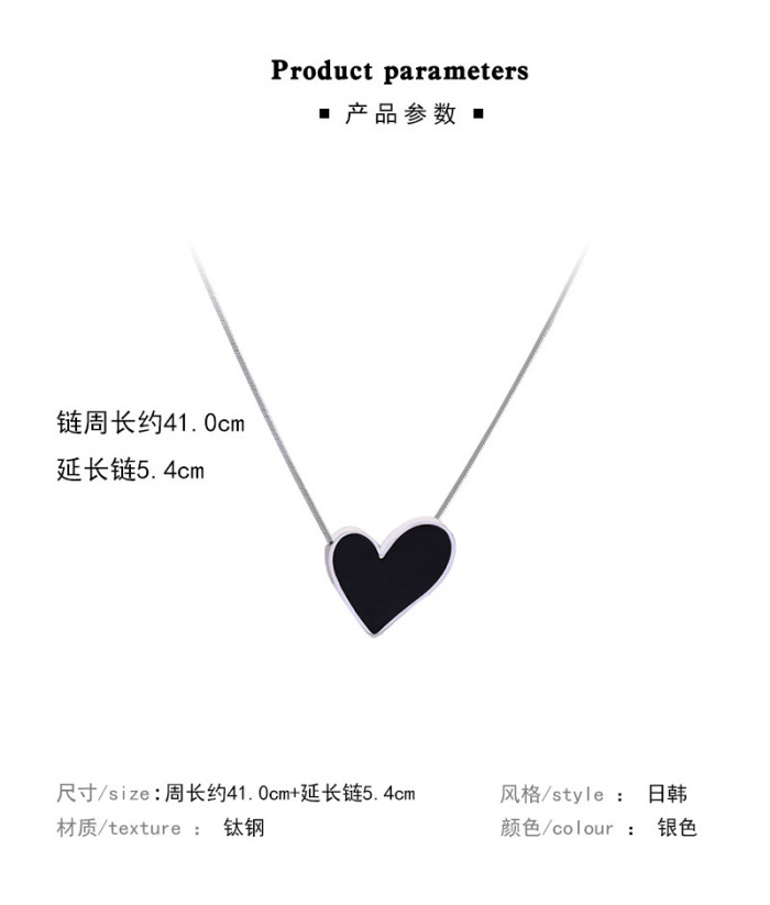 Wholesale Irregular Stainless Steel Necklace 18K Gold PVD Plating Black Oil Dripping Enamel Jewelry For Women Gift