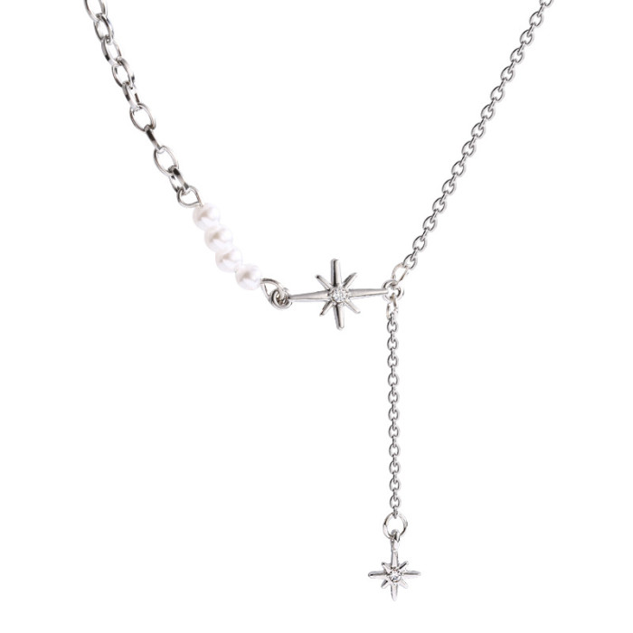 Wholesale 2022 New Style Sexy Star Charm Y Shape Long Necklace For Women Lady Tiny Chain Wedding