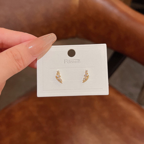 Korean Fashion Cz Ear Studs Earring for Women Stainless Steel Zircon Jewelry Gifts