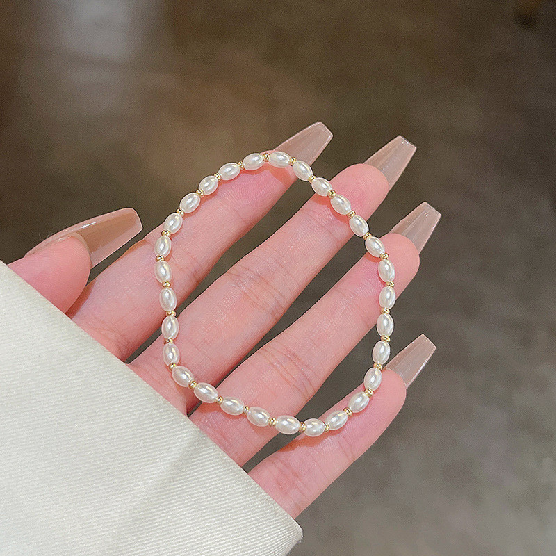 Cute Crystal Pearl Chain Bracelet for Women Wedding Bridesmaid Gift Custom Pearl Girl Jewelry Wholesale