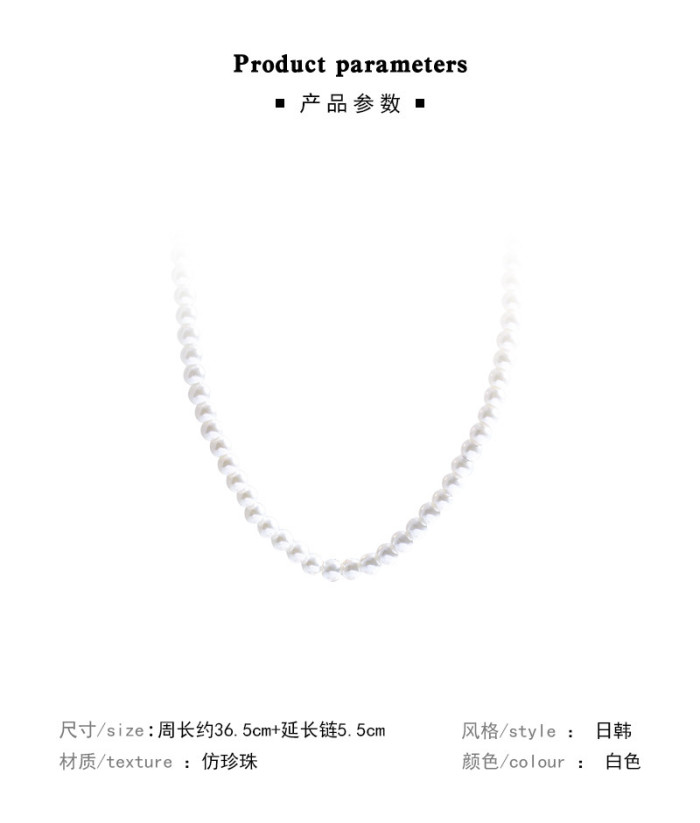 Vintage Style Simple Pearl Chain Choker Necklace for Women Wedding Love Shell Pendant Fashion Jewelry Wholesale