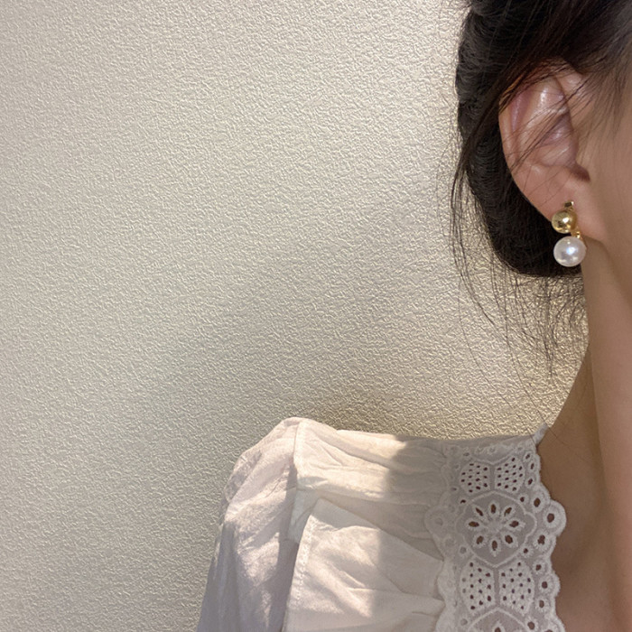 Elegant Rhinestone Pearl Earrings for Women Wedding Jewelry