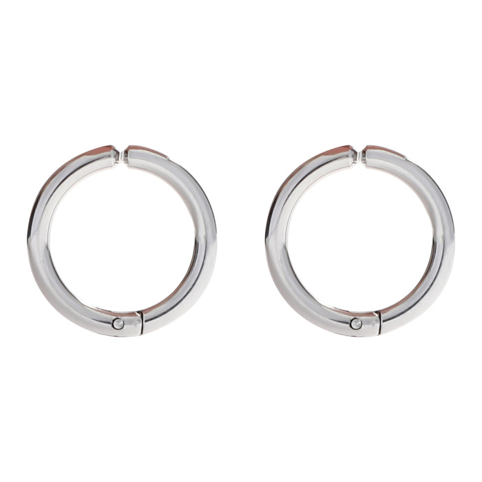 Hip-hop Trend Round Stainless Steel Earless Ear Clips Simple Fashion Titanium Steel Mini Women Men's Hoops Earring