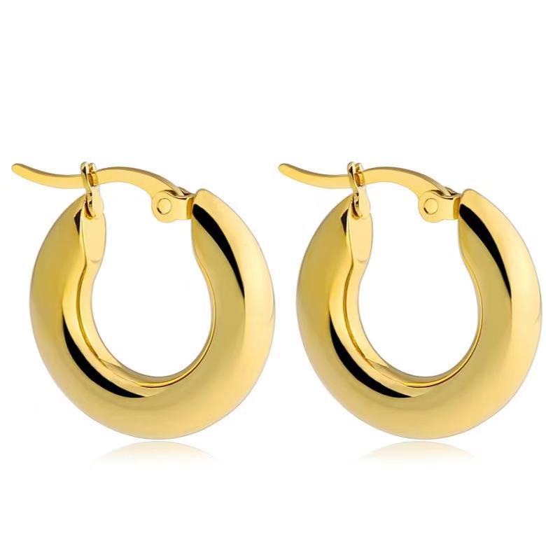 Small Gold Hoop Earrings 14k Real Gold Plated Hypoallergenic Tiny Cartilage Huggie Girls Ear-ring Jewelry