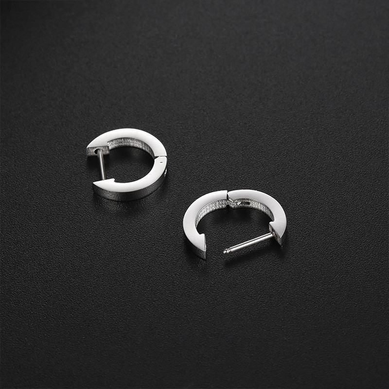 Small Hoop Stainless Steel Circle Round Huggie Hoop Earrings for Women Men Ear Ring Ear Bone Buckle