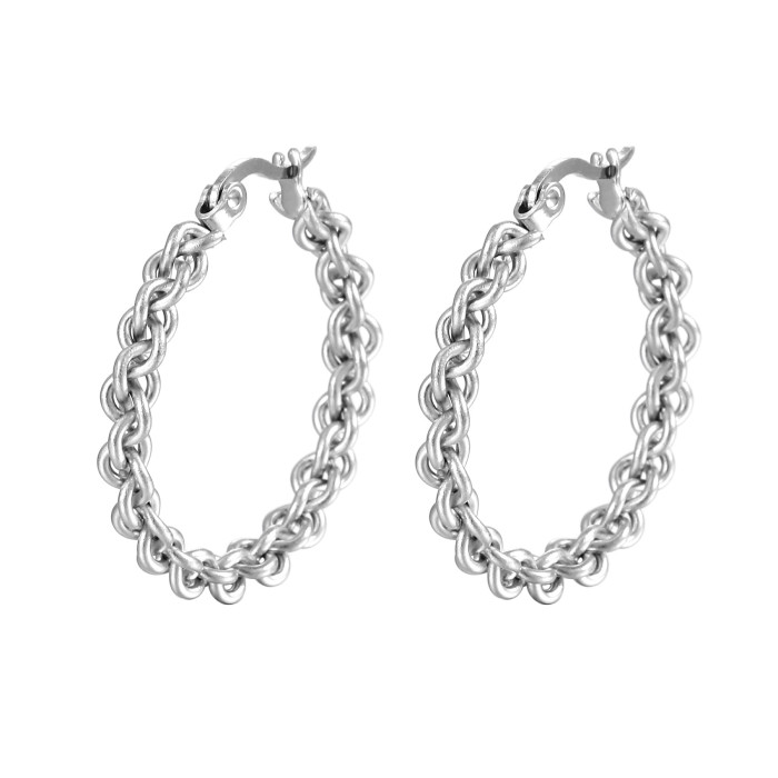 Punk Style Oversized Large Hoop Earrings Twisted Big Circle Round Loop Earrings for Women Party Jewelry Gift