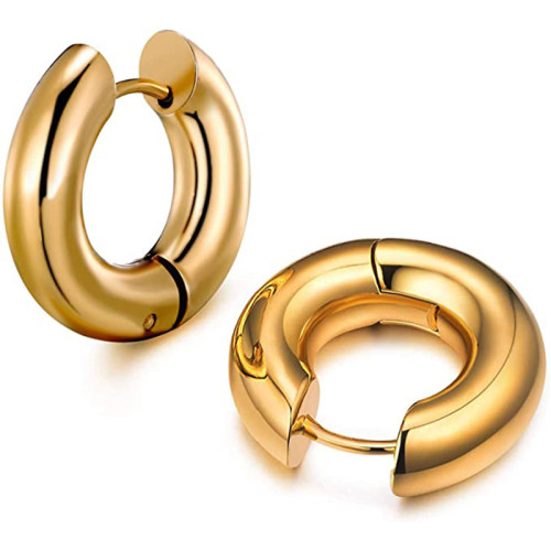 Gold Color Brass Round Hoop Earring Clasp High Quality DIY Jewelry Making Findings