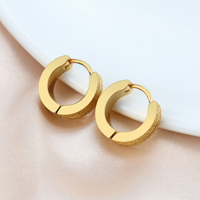 14kt Gold Hoop Earrings Minimalist Simple Small Thin Polished Flat Hinged Hoop Earring For Women and Men