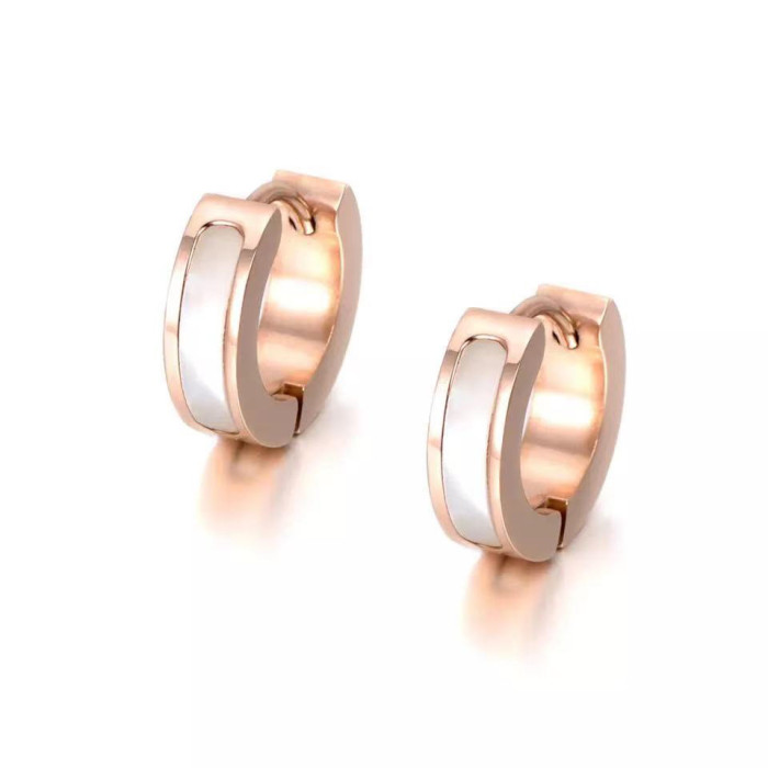 Titanium Steel Shell Flat Ear Clip  Style Elegance Fashion Simplicity HoopTrend Earrings