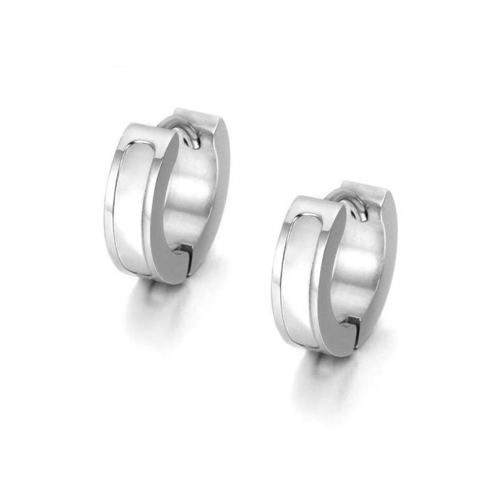 Titanium Steel Shell Flat Ear Clip  Style Elegance Fashion Simplicity HoopTrend Earrings
