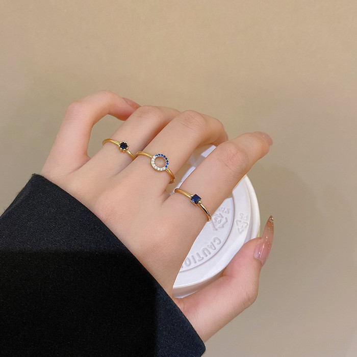 Fashion Jewelry Delicate Emerald Zircon Ring for Woman Charm Jewelry Gift Daily Party Accessories