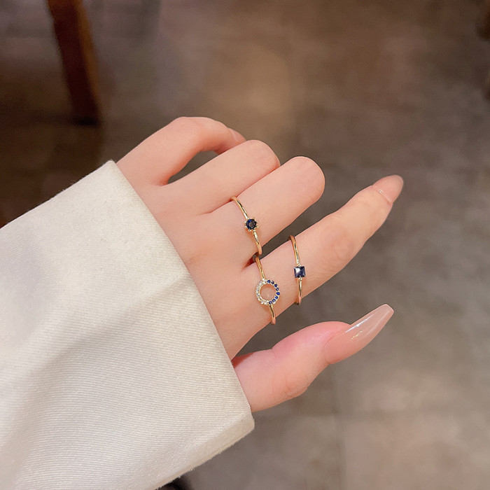 Fashion Jewelry Delicate Emerald Zircon Ring for Woman Charm Jewelry Gift Daily Party Accessories