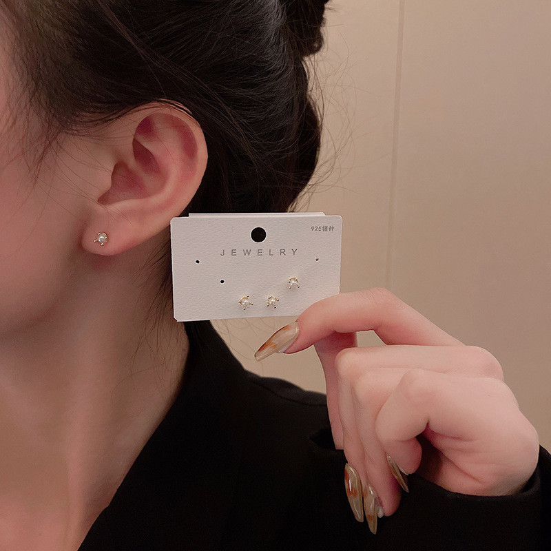 Mini Ear Piercing Small Zircon Pearl Small Earrings Ear Bone Nail Lip Body Jewelry