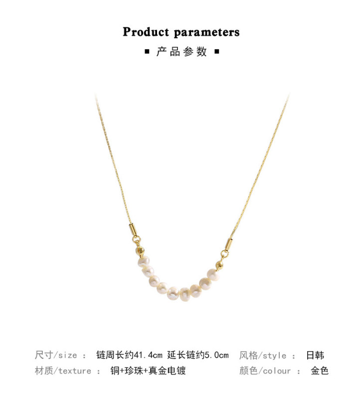 New Fashion Four Pearl Choker Necklaces Girl Summer Luxury Baroque Pearl Pendant Clavicle Chain For Women Jewelry Gift