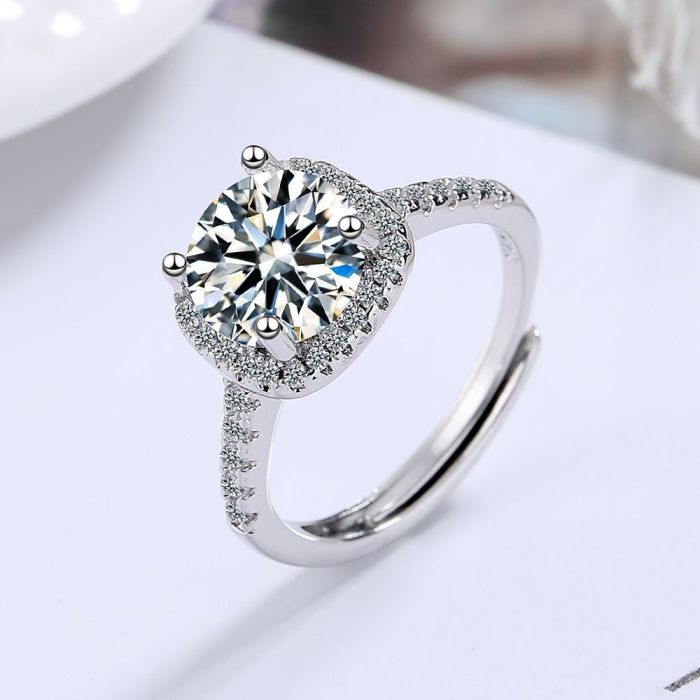 Heart Shaped Rings for Women Zircon Crystal Jewelry Adjustable for Women Fashion Women Wedding Jewelry Accessories 494